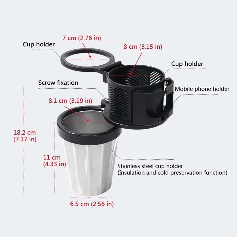 Multifunctional Vehicle-mounted Cup Holder Suitable for Most Cups Bathroom Toothbrush Tumbler Holder Accessories Cup Holder