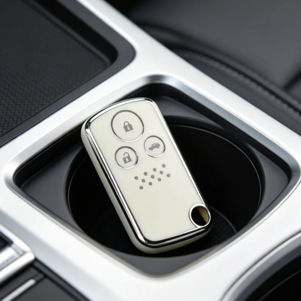 TPU Car Key Case Cover Shell Fob For Honda Accord CIVIC CRV Fit 2006 - 2015, only fit for the car key shown in the image.