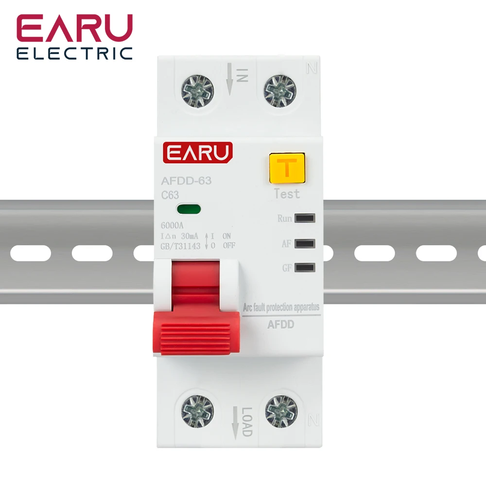 AC220V AFDD Arc Fault Protector Device RCBO RCCB MCB Circuit Breaker Interrupted Overload Earth Leakage Short Circuit Protection