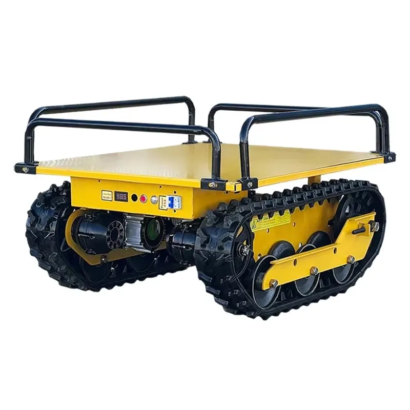 

Радиоуправляемый гусеничный транспортный вездеход для сельского хозяйства – компактная модель с бесщеточным двигателем и шасси в сборе