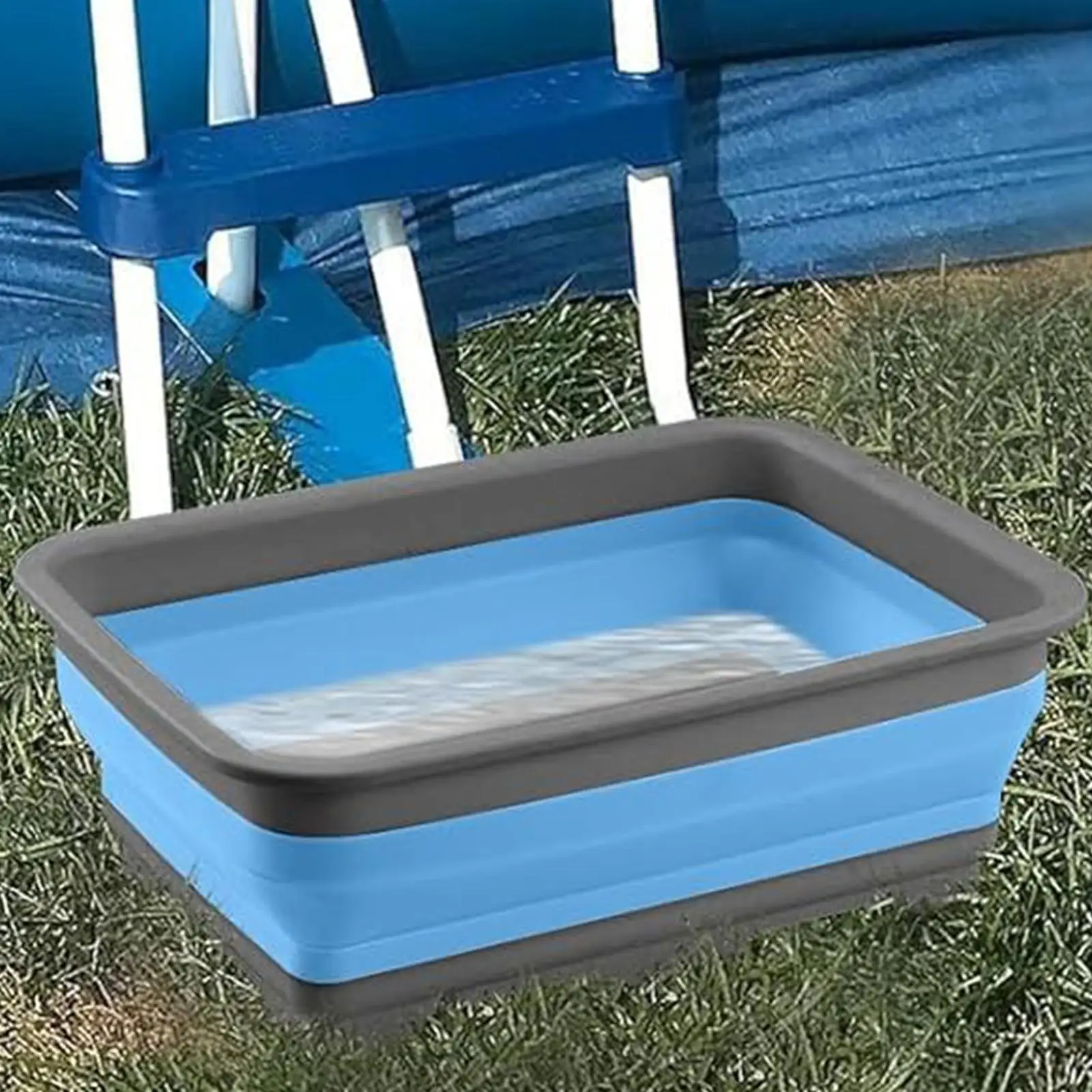 Foot Bath Basin Collapsibles Soaking Feet Bucket Portable Feet Washing Bath for Swimming Pool Beach Camping Garden