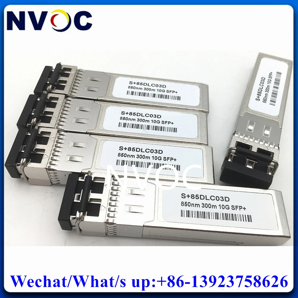 50Pcs 10GBase-SR Compatible for Mikro Tik S+85DLC03D 10Gb Duplex LC SFP+ Module,MMF 850nm 300m Dual Fiber Optical Transceiver