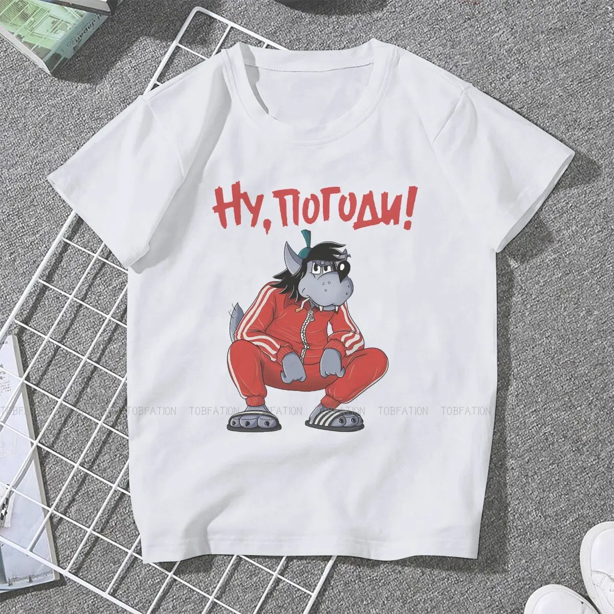 Funny Women Clothing Nu Pogodi Wolf Hare Russian Cartoon Graphic Female Tshirts Vintage Tops Tee Kawaii Girls Streetwear