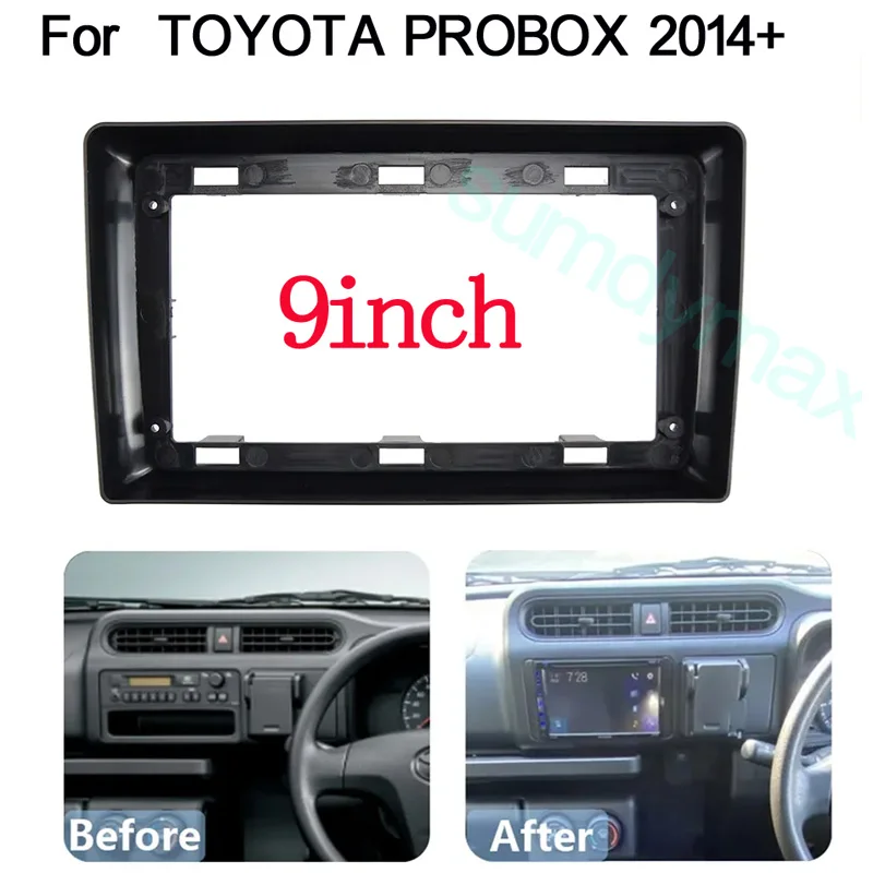 

Car Multimedia Frame Car Audio Radio Frame Dashboard Fitting Panel 9" For TOYOTA PROBOX 2014 car radio panel