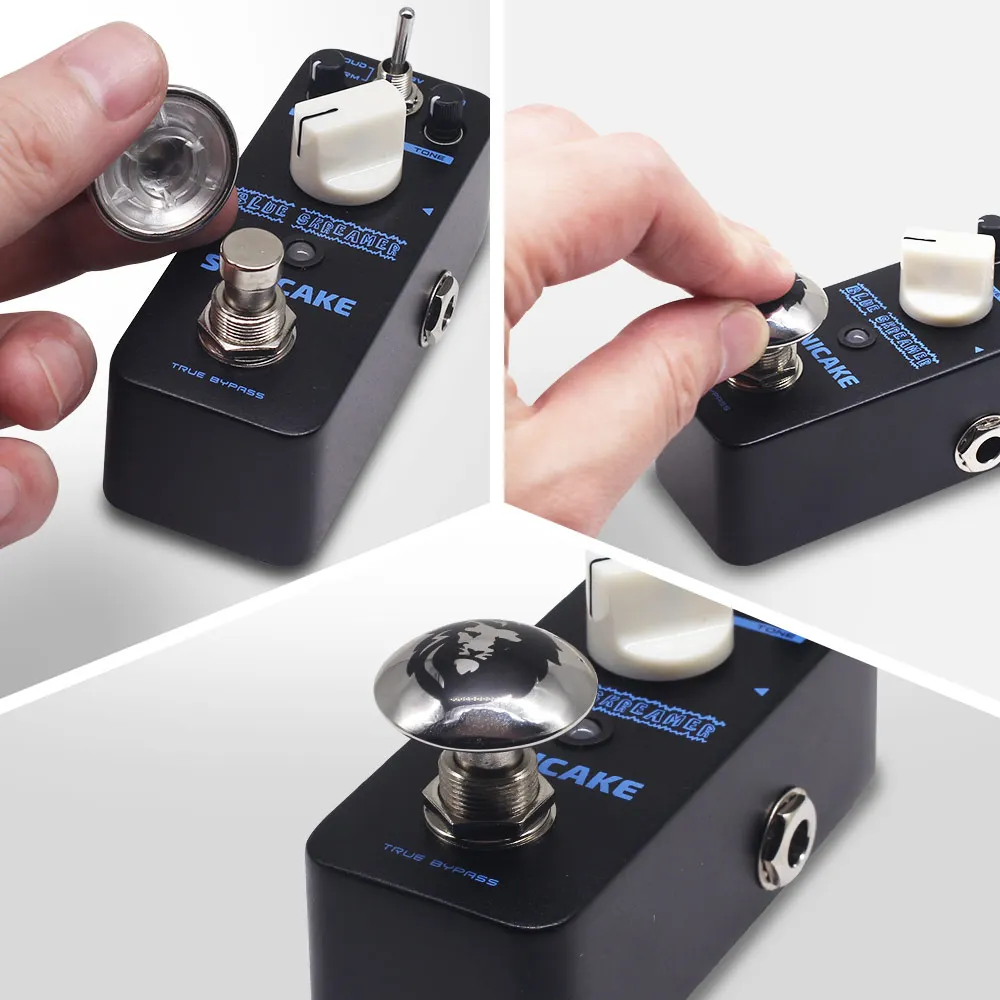 SONICAKE Metal Footswitch Toppers For Guitar Effects Pedal Cap 10 PCS Fit Firmly on Common Pedals 10mm