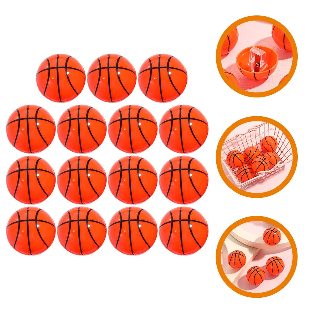 15 Pcs Basketball Shaped Pencil Sharpener Manual Plastic Kids Student School Supplies Sturdy Easy Operate Bright Colors