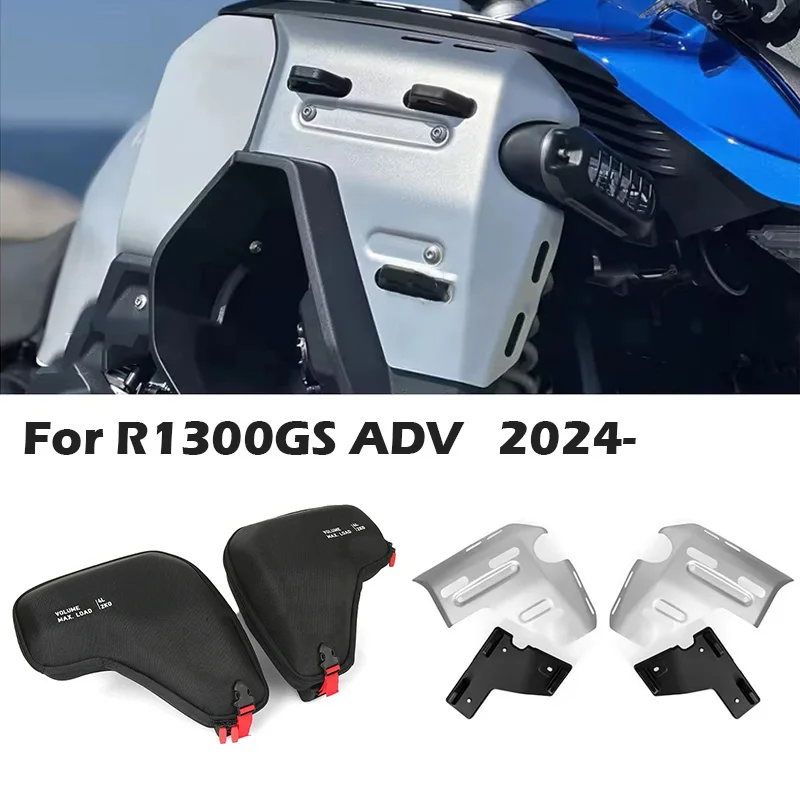 

For R1300GS Adventure R 1300 GSA R1300 GS ADV 2024 2025 Motorcycle Side Radiator Frame cover Storage Package Waterproof Bags