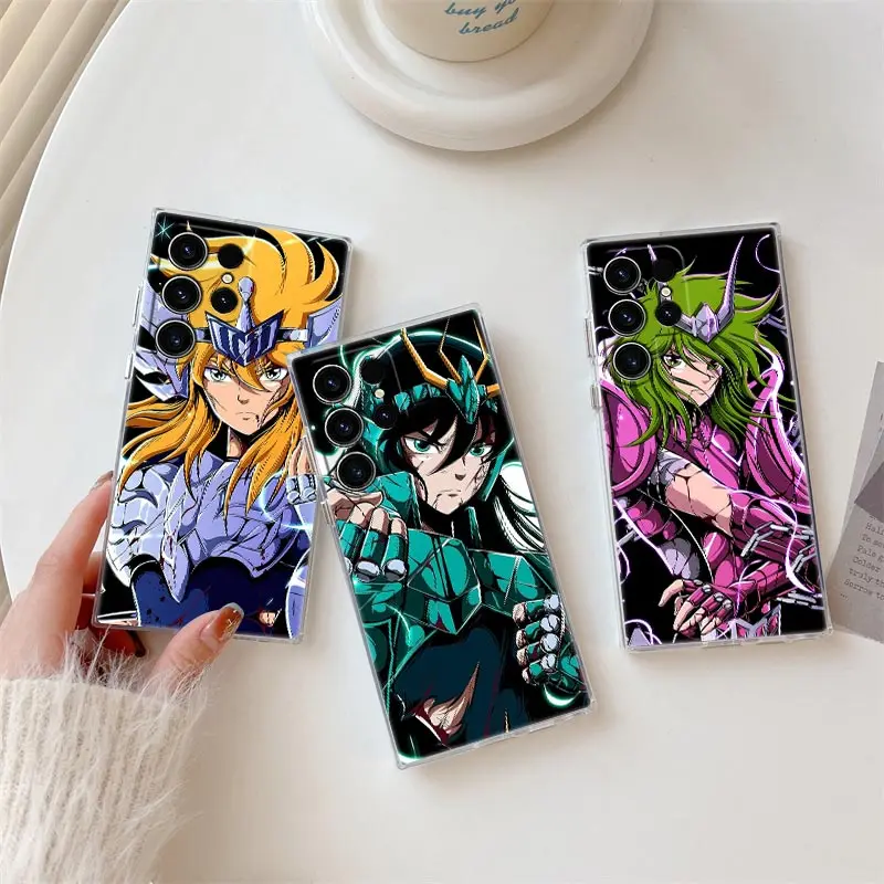 

Saint Seiya Anime Phone Case For Samsung S24 S23 Ultra 5G S22 S20 S10 Plus S21 FE Clear Cases Cover Galaxy S24Ultra S23FE Fundas