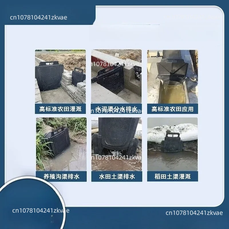 Portable Valve Gate,Plastic for Farmland Irrigation,Suitable for Rice Field Drainage, with Corrugated Pipe, Water-saving Control
