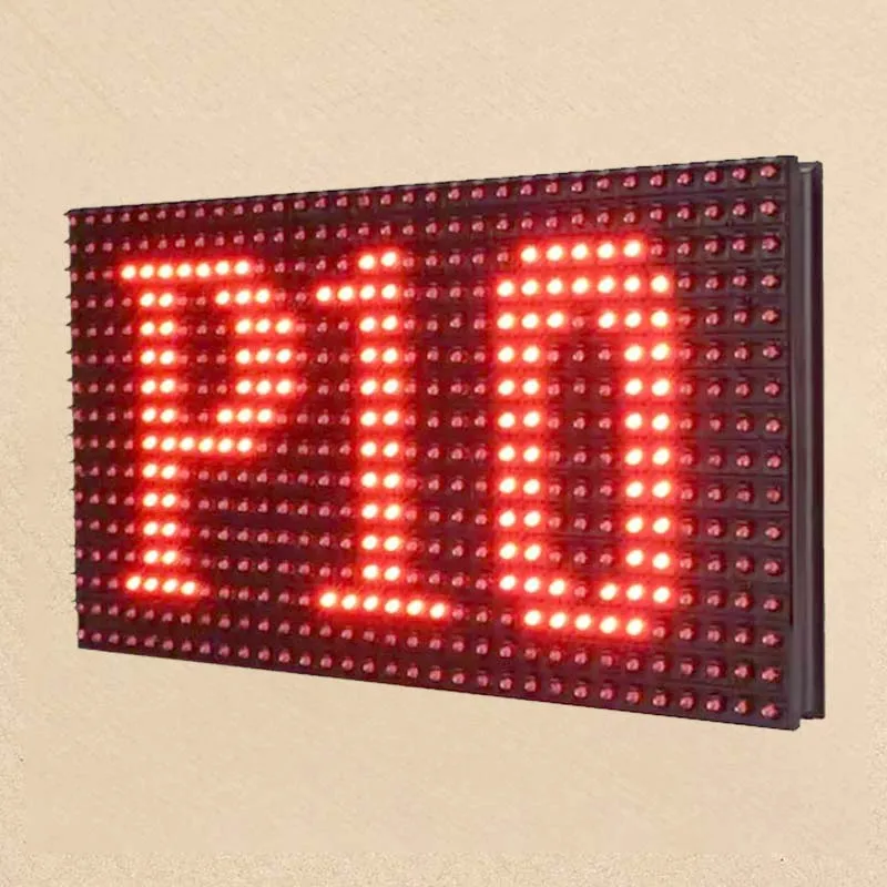 

Светодиодный дисплей для улицы DIP P10 одноцветный водонепроницаемый светодиодный цифровой вывесок анимированный пиксельный дисплей светодиодная панель 1R красный