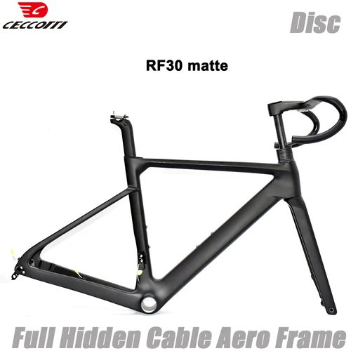 CECCOTTI RF30 모델 에어로 카본 로드 바이크 프레임, 디스크 브레이크 및 풀 히든 케이블 디자인, 자전거 프레임 세트