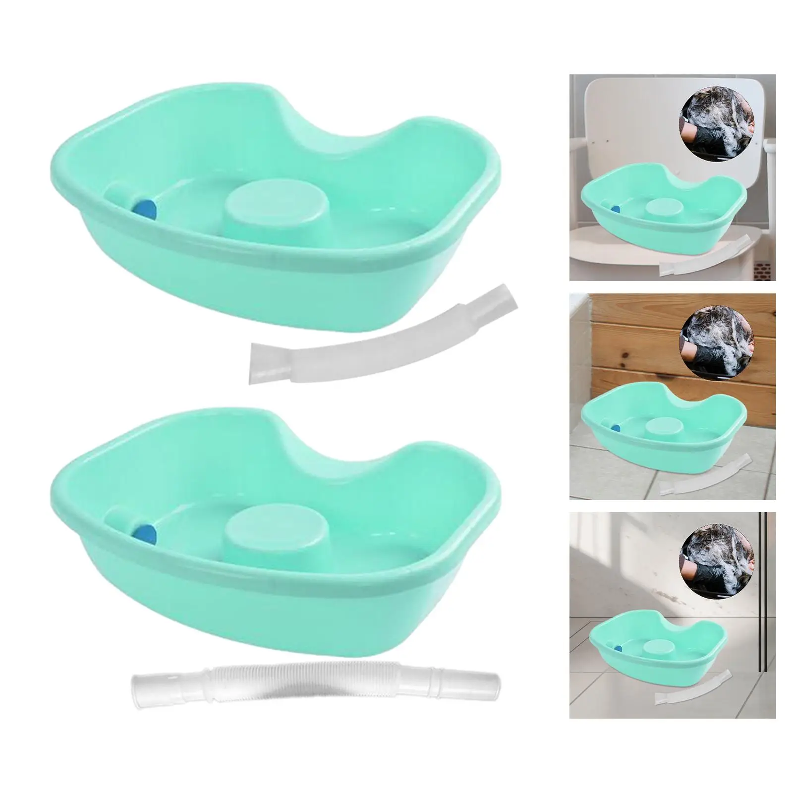 Shampoo Bowl Bathroom Accessories Portable Wash Hair in Bed Hair Washing Basin Rinse Basin for Bedside Home Salon Kids Stylists