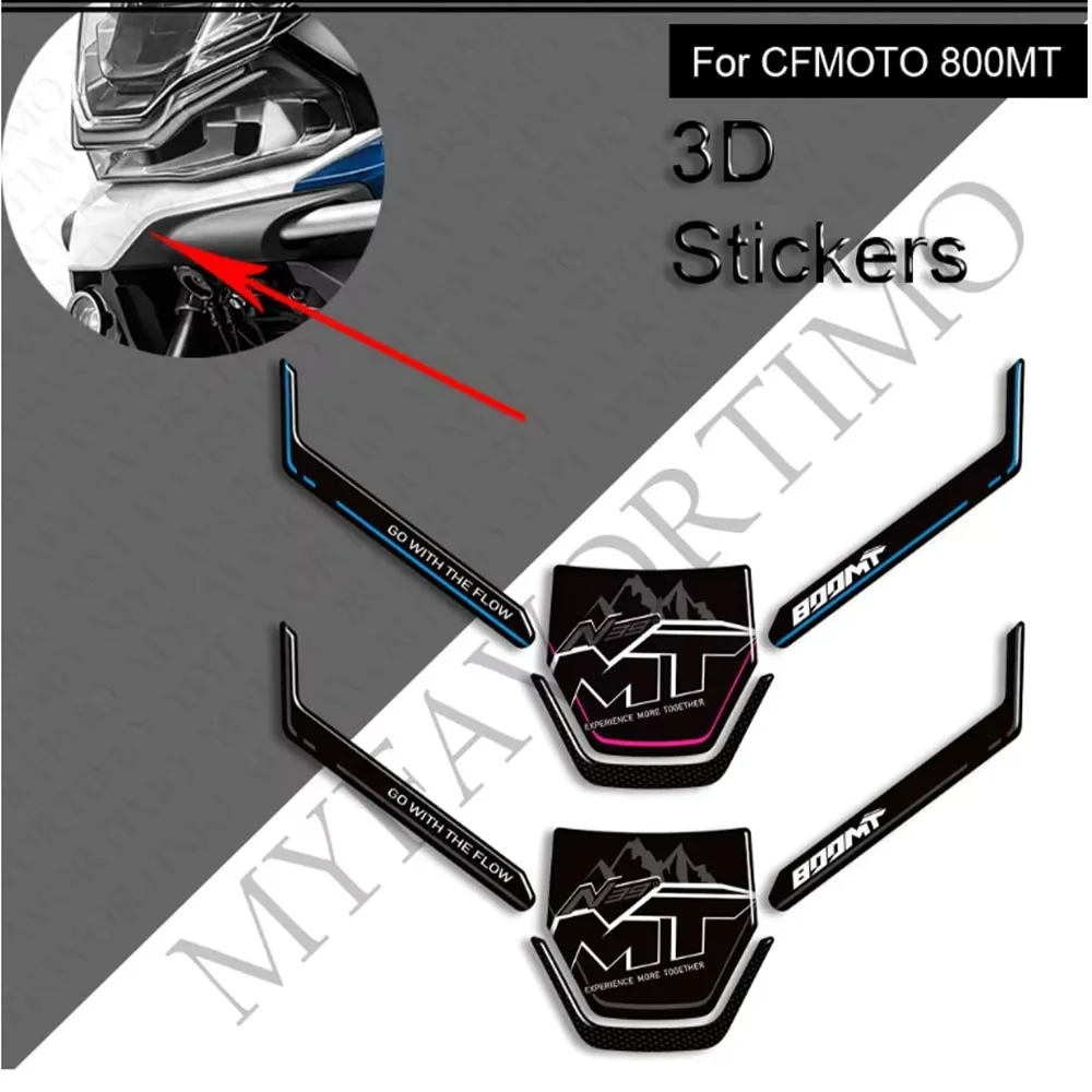 For CFMoto 800MT 800 MT Sport Explore Touring Adventure Protector Tank Pad Grips Kit Knee Fairing Fender Stickers Decals