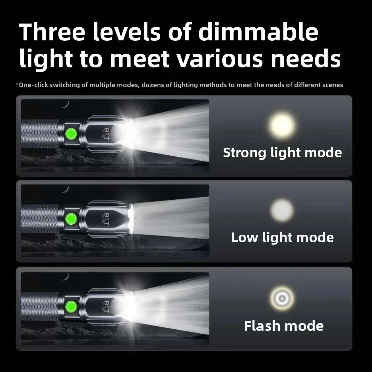 

Powerful LED Flashlight Rechargeable USB 26800 Waterproof Zoom Fishing Hunting Camping 100,000 Lumens Tactical Flashlight LED FL