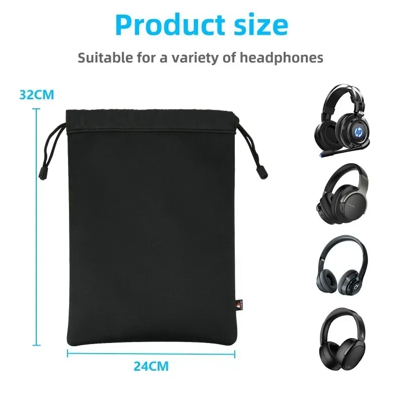 

For Most headphones Storage Protective Case Headphone Bundle Pocket Universal Storage Bag