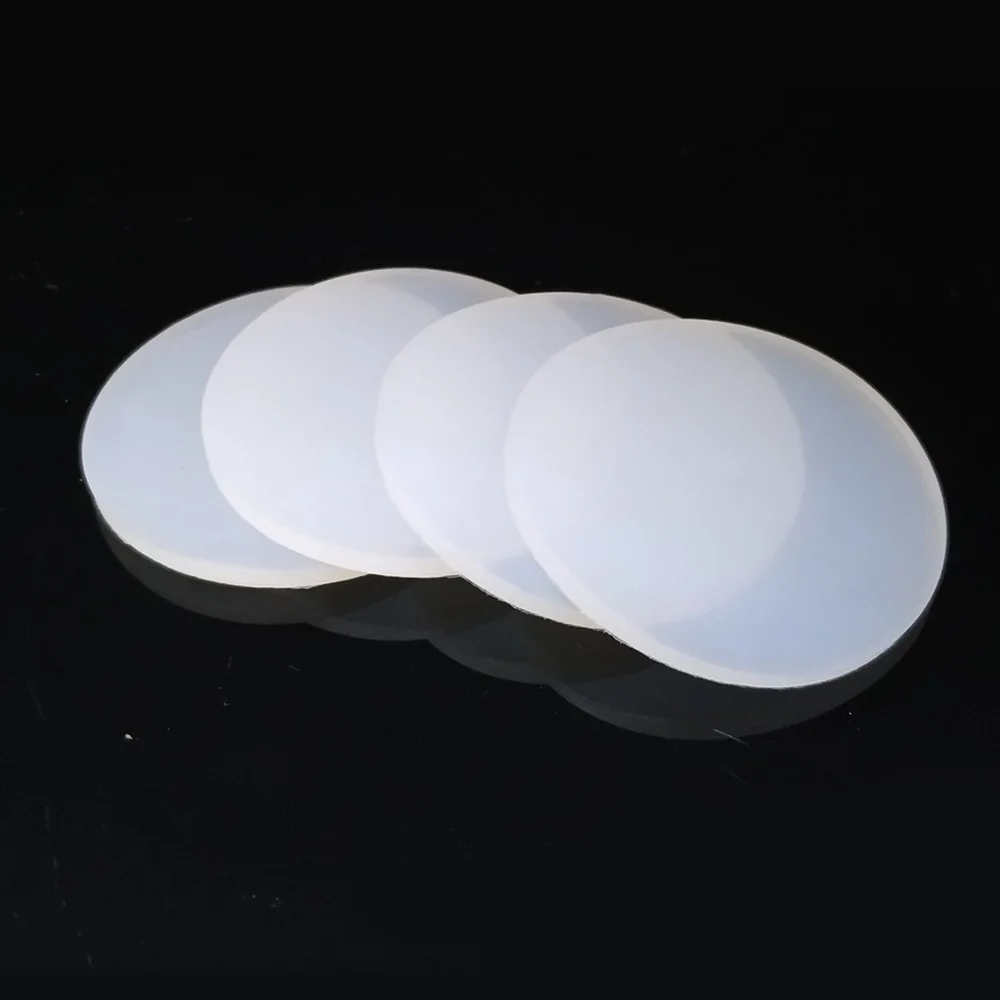 White round silicone rubber sheet gasket with diameter 30/40/50/60/70/80/90/100mm thickness 1/2/3mm