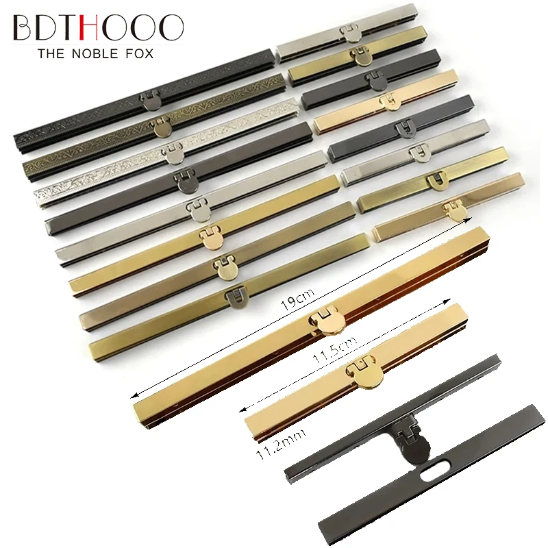 10Pcs11cm/ 19cm Meatl Purse  Frame Women Clutch Wallet Metal Bar Edge Strip Clasp DIY  For Accessory 10pcs