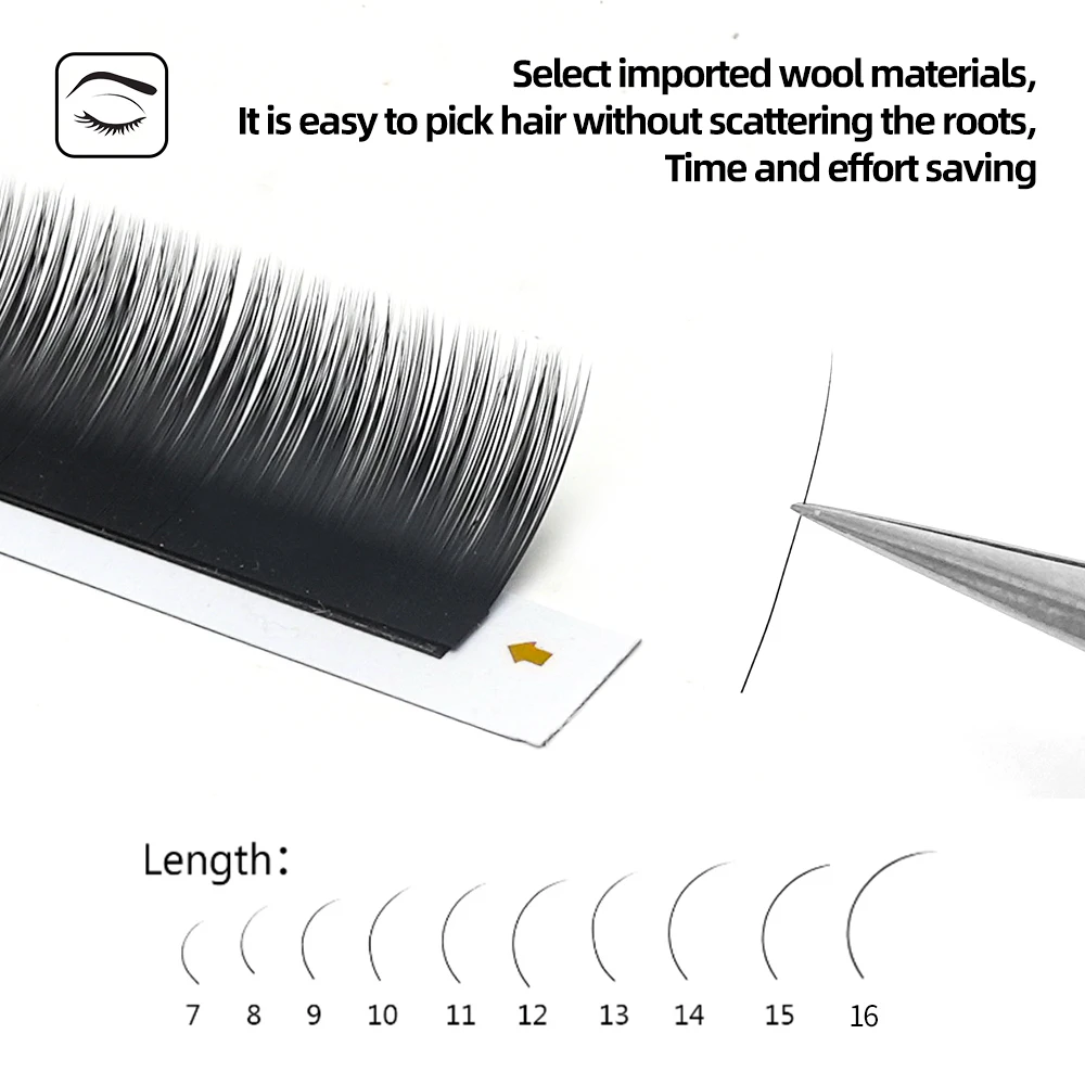 LAIYANUO single eyelashes Classic Individual Eyelash Extension LashesMatte Black Professional Soft Natural