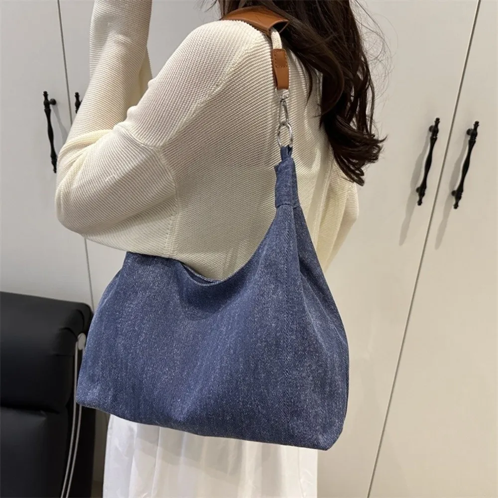 

Модные винтажные джинсовые сумки-тоут Y2k Harajuku, джинсовая сумка на плечо для отдыха, женские сумки большой вместимости для поездок на работу