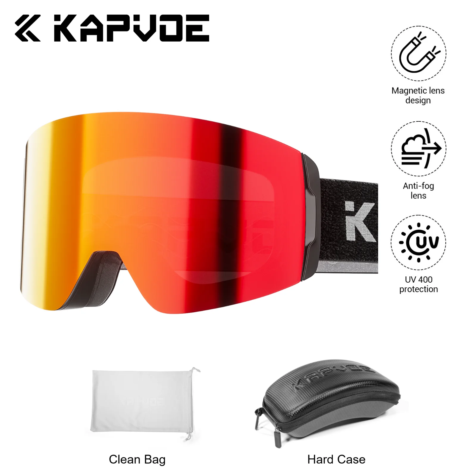 �y�Z�[�����zKapvoe �X�L�[�S�[�O�� �X�m�[�S�[�O�� �X�m�[�{�[�h �܂�~�߃}�X�N �j�����p �A�C�E�F�A�L�b�g �~���` UV400 �X�m�[�O���X �X�m�[���[�r��