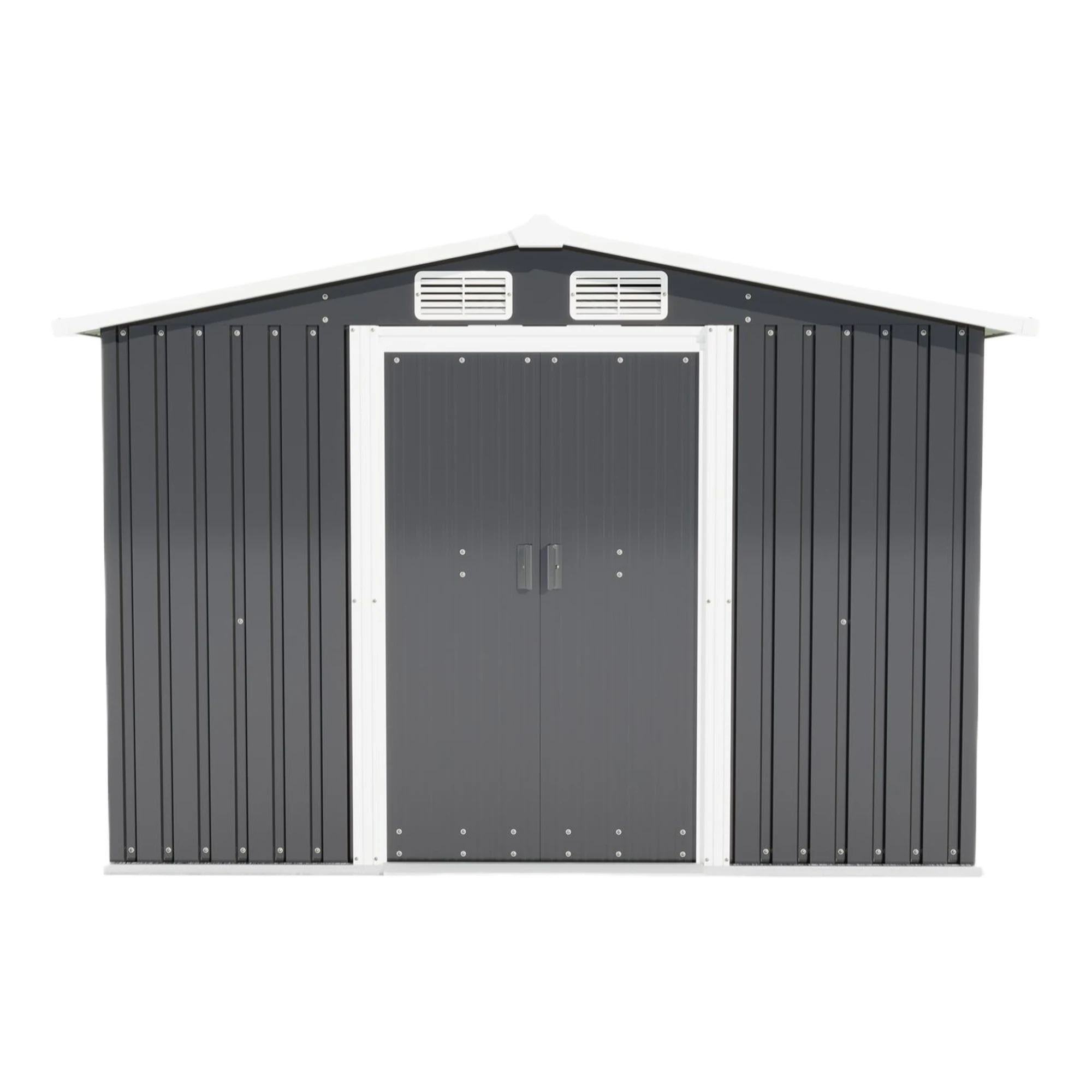 Patio, Lawn & Garden,Metal Outdoor Storage Shed 10FT X 8FT, Clearance with Lockable Door Metal Garden Shed Steel Anti-Corros