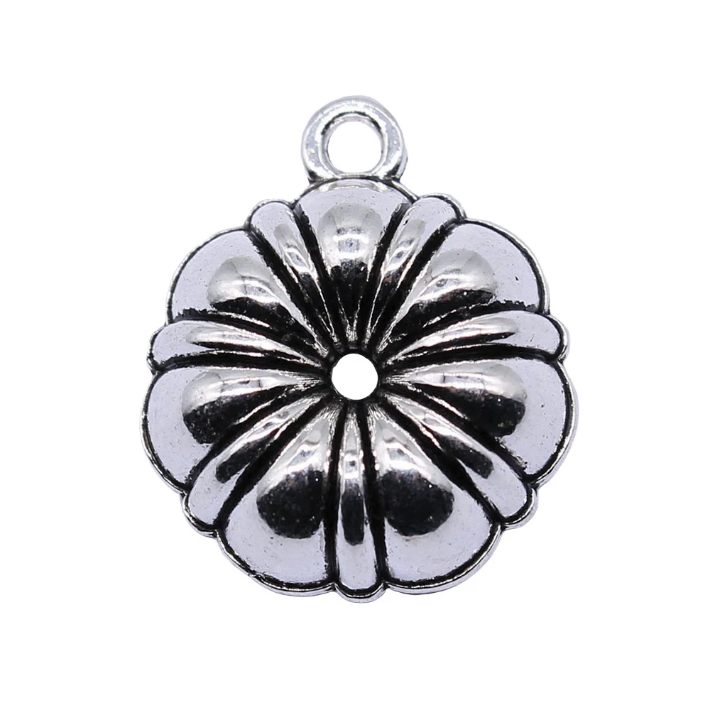 4pcs/lot 20x24mm Bundt Cake Pan Charms For Jewelry Making Antique Silver Color 0.79x0.94inch