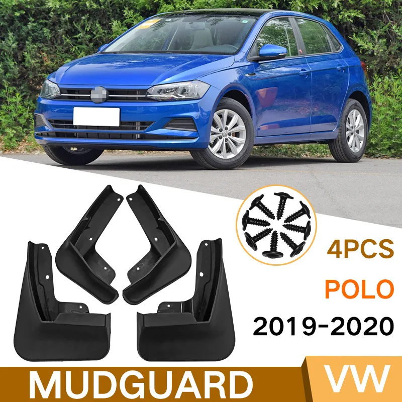 

For Volkswagen POLO 2019-2023 black car mudguard Reduce dust Resist tire dirt car accessories tools