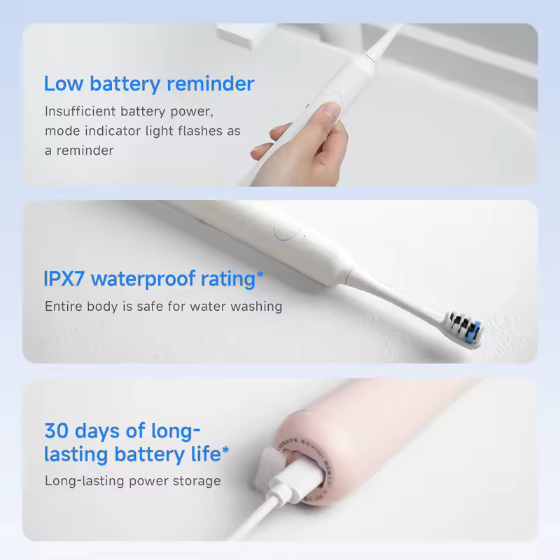 DOCOLAB Sonic Electric Toothbrush 3Gear Vibration Rechargeable Waterproof Teeth Whitening Cleaning Personal Care Appliance MT001 - Image 6
