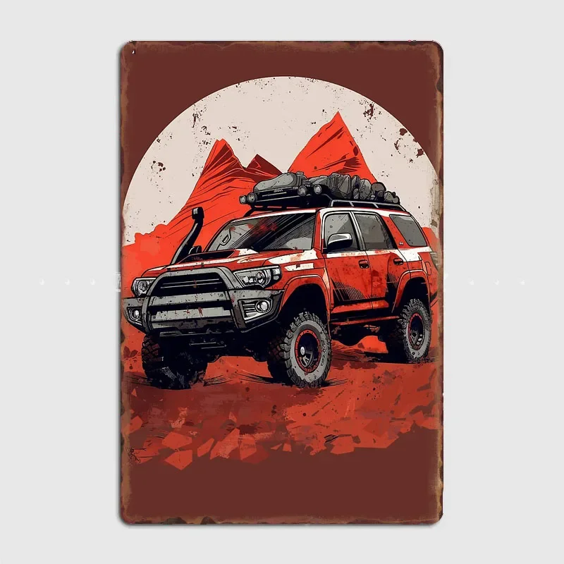 Red Oad Crew solar octane Off-Road Car Poster Metal Sign Posters Room Decoration Indoor Custom Decor Home Decor Wall Decorations