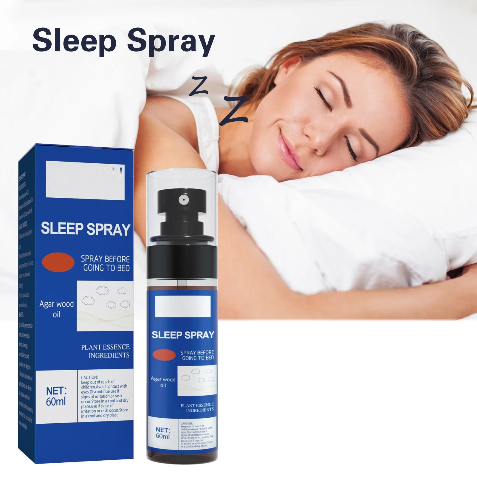 Pillow Sleep Spray Mist For Deep Sleep Stress & Anxiety Relief Lavender 60ml