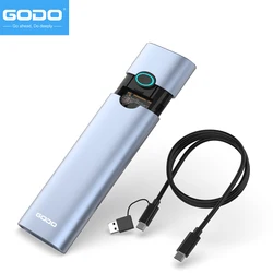 Adaptador de gabinete de disco rígido GODO, tipo C USB 3.2 Gen 2, 10 Gbps, NVME PCI-E M-Key/B + M, suporte UASP Trim para SSDS, M.2 NVMe