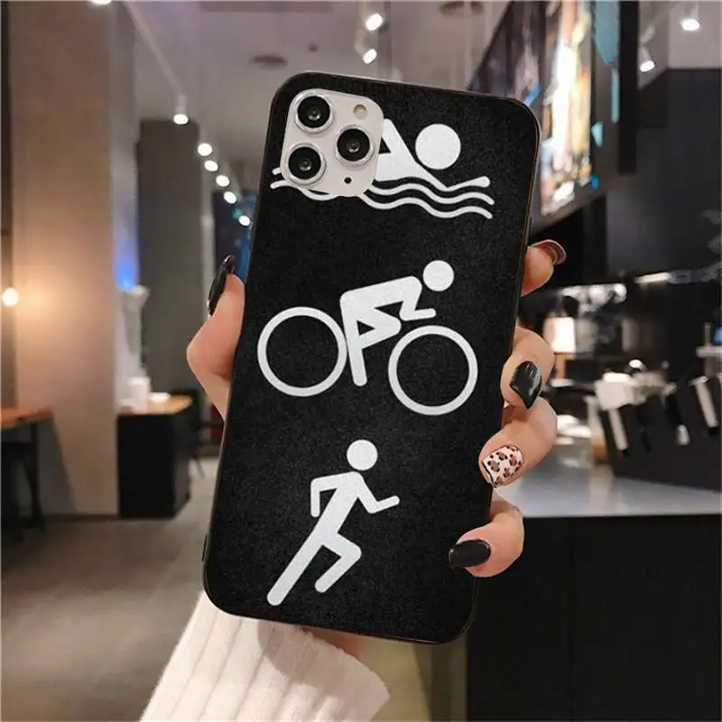 Triathlon Tri Life Swim Bike Run Phone Case For iPhone 11 12 Mini 13 14 Pro XS Max X 8 7 6s Plus 5 SE XR Shell