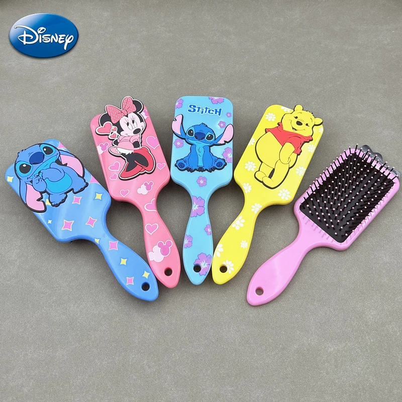 Disney Stitch Minnie Air Cushion Massage Combs Cute Cartoon Figures 3D Comb Hair Brush Hairdressing Tool Women Girl Child Gifts