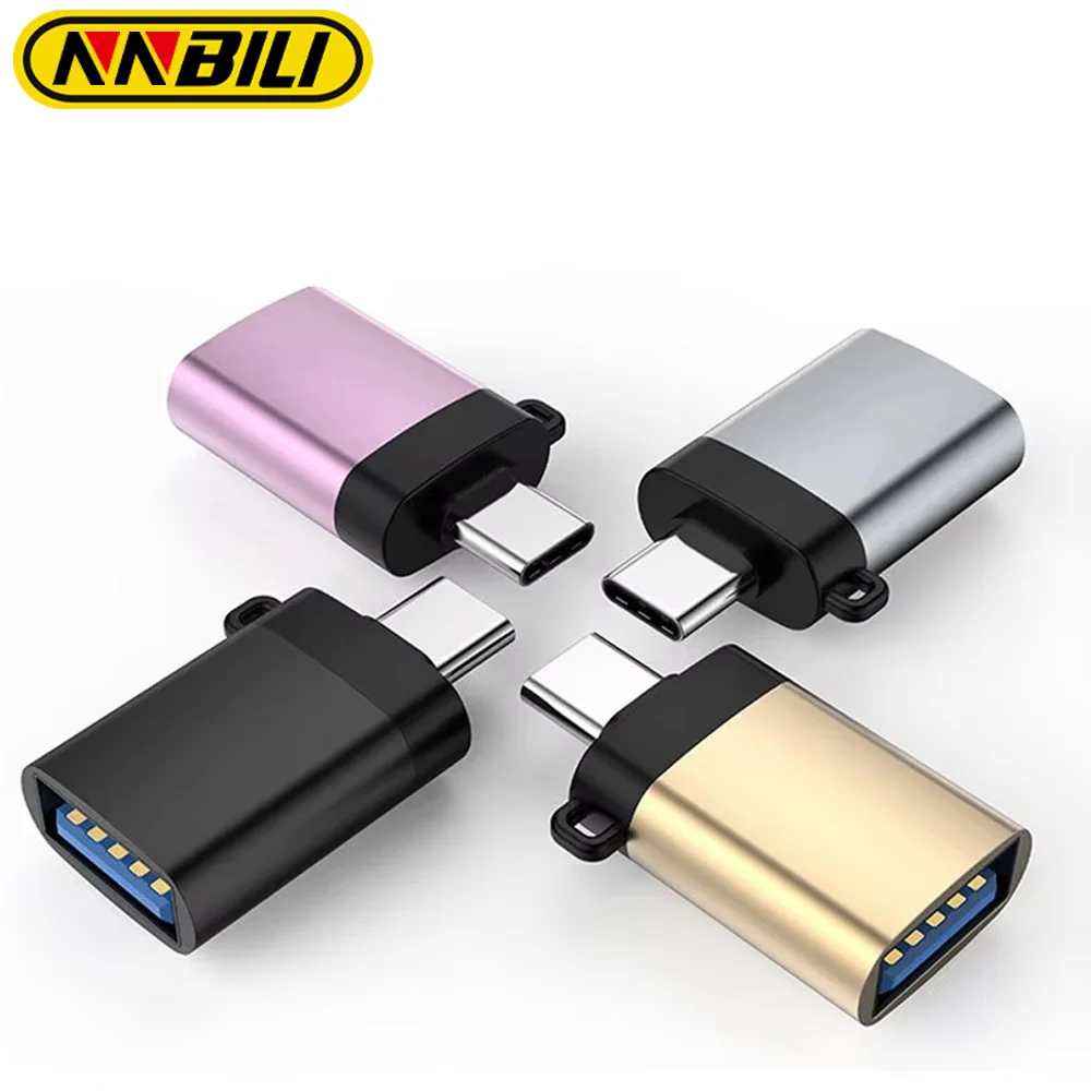 NNBILI USB C to USB 3.0 OTG Type C Adapter Converter for MacBook Pro OnePlus 7 Pro Samsung S10 S9 S8 Huawei Xiaomi