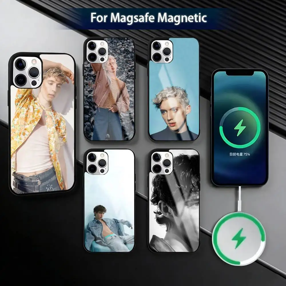 

SInger T-Troye S-Sivan Phone Case For iPhone17,16,15,14,13,12,11 Plus,Pro Magnetic with Magsafe Wireless Charging