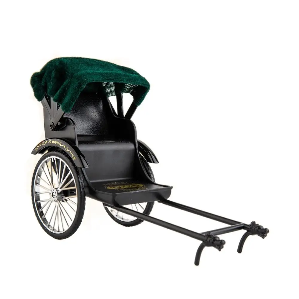 

Vintage Classic Tricycle Model Three Wheeled Metal Diecast Simulation Tricycle Miniature Model 1:12 Bike Miniature Model