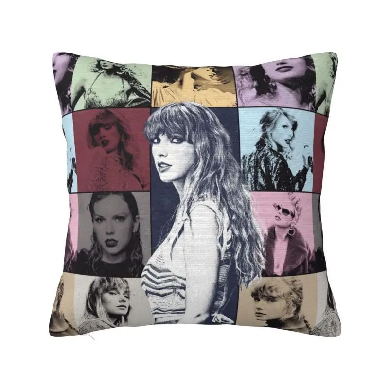 Custom  Taylores Heavy Metal Swift  Pop Singer Music Square Pillow Cover Decoration 3D Two Side Printed Cushion Cover for Car