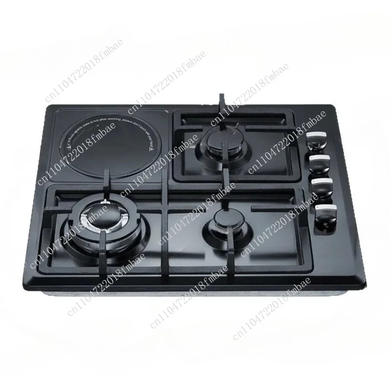 3+1 Burner Hybrid Gas and Electric Cooktop with Modern Design