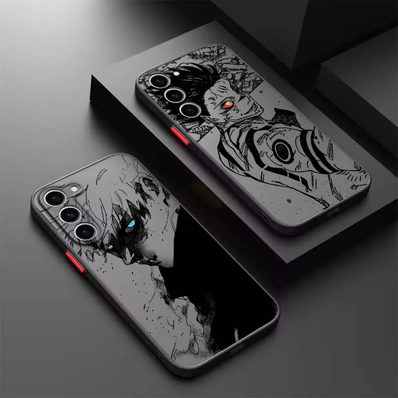 Satoru Gojo Jujutsu Kaisen Phone Case For Samsung A56 A42 A36 A34 A33 A32 A23 A16 A26 A07 Note 20 5G Frosted Translucent
