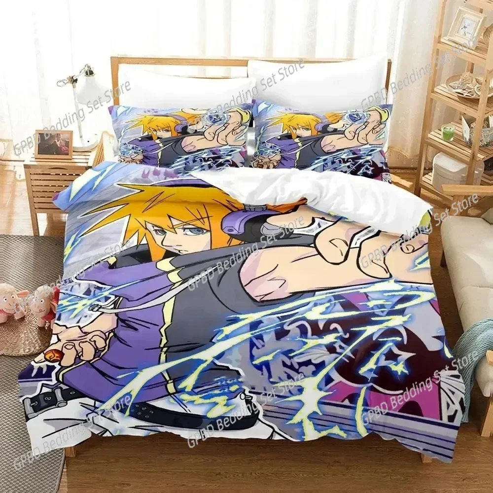 

Anime The World Ends with You Neku Sakuraba Bedding Set 3D Printed Suitable for Bedroom Duvet Cover Set With Pillowcases Kids