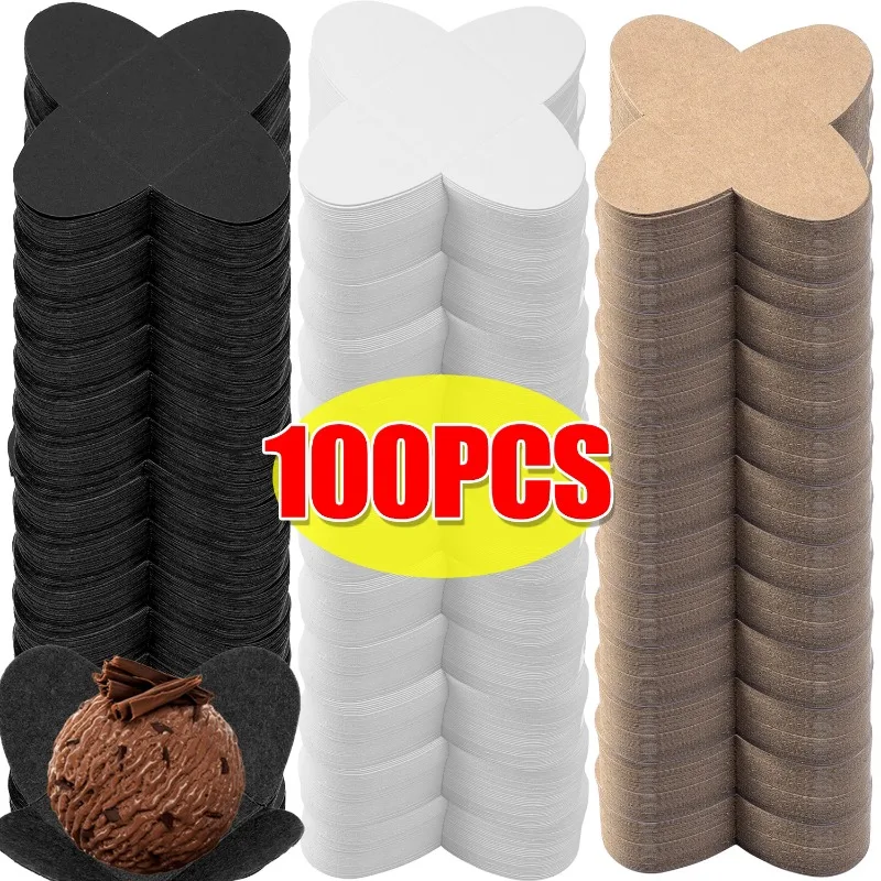 Espaciador de Chocolate, bandeja de papel Kraft para dulces, Base de postre, paquete para hornear, revestimientos de trufa, cajas para envolver muffins, suministros de pastelería, 100/50 Uds.