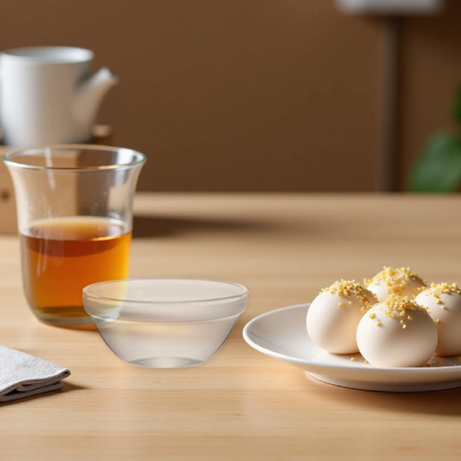 Cuencos transparentes para servir, cuenco de vidrio para uso en la cocina, cuencos de comida multifunción resistentes al calor para fideos de arroz y postres, 4 Uds.