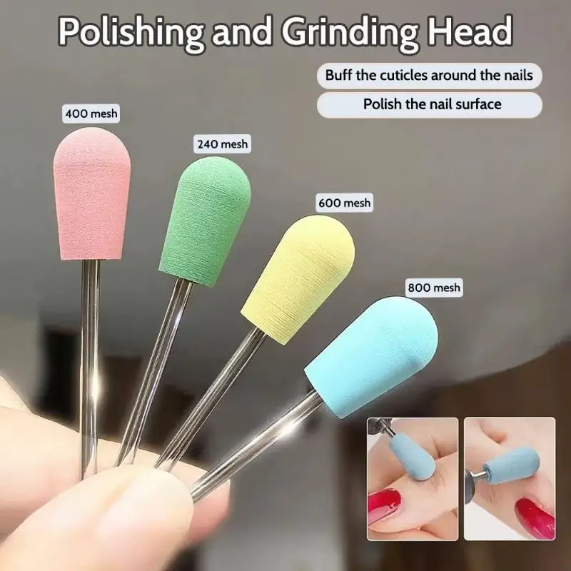 ♥ メッシュネイルファイルドリルビットセット |   400-800 グリットのマニキュアツール、プロのネイルシェーピングと研磨、DIY/サロン用