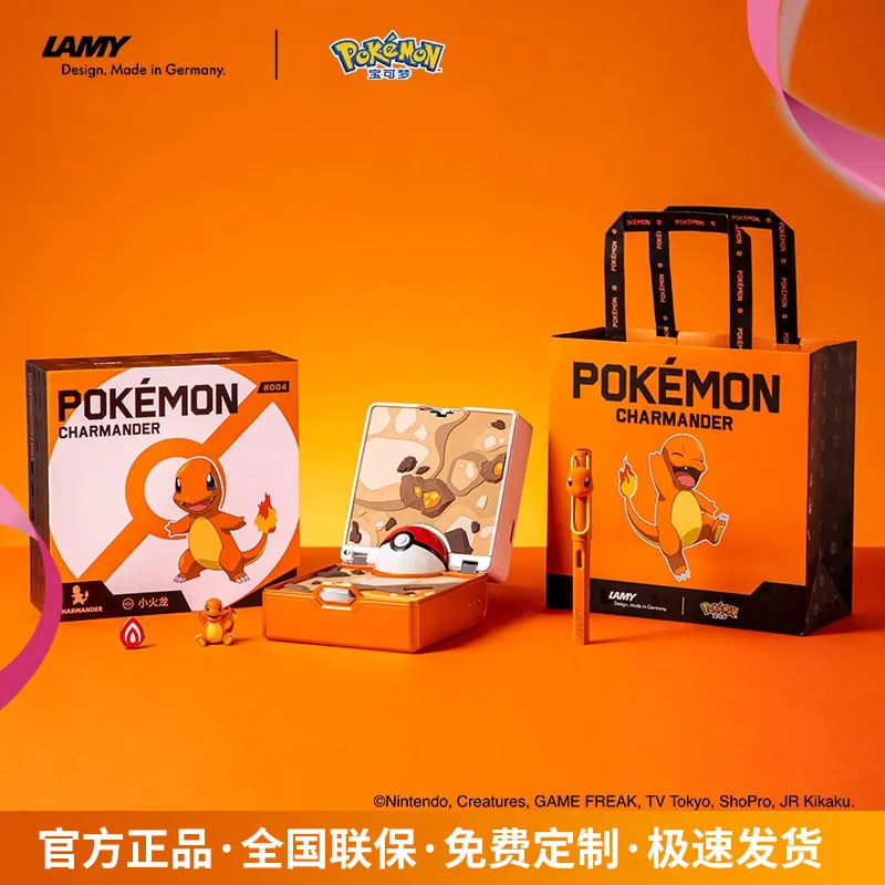 Caneta-tinteiro Lamy Pokémon Squirtle Colaboração Série Safari Azul para Escrita Diária, Escritório, Caligrafia, Presente Colecionável