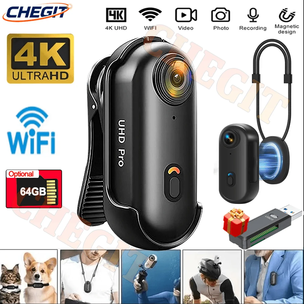 

4K Bodycam, экшн-камера для велосипеда, встроенный руль для шлема, мотоциклетная дорожная спортивная камера, аккумулятор, мини-Full HD, спортивное действие, Wi-Fi