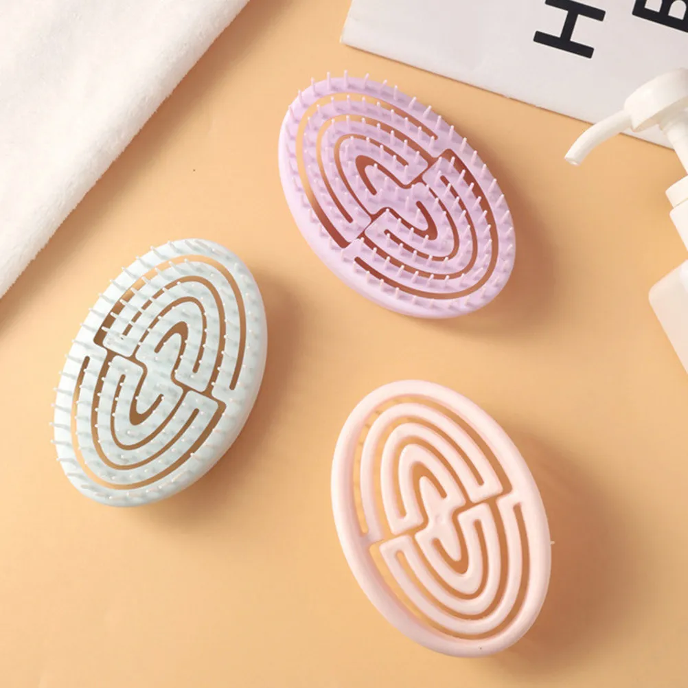 2Pcs Massage Straightening Hair Comb Palm Sized Comfortable Scalp Massager Detangling Hairbrush for Hair Styling Hairdressing
