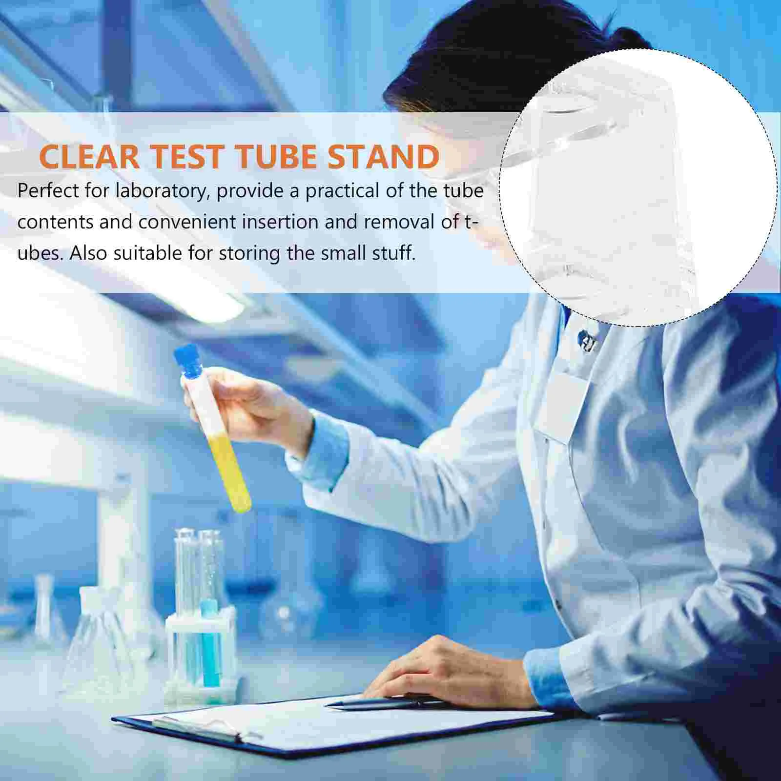 -hole Test Tube 50 Ml Holder Stand Rack Plastic Stand Experiment Laboratory Shelf Container Acrylic 2-layer Centrifuge Holder