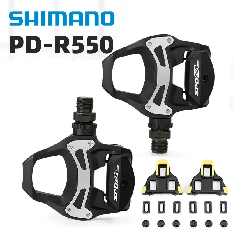 

SHIMANO Original PD-R550 Pedal Self-Locking Pedals Road Bike Pedals With SM-SH11 Cleats Ultra-light Bicycle Part Pedals ﻿