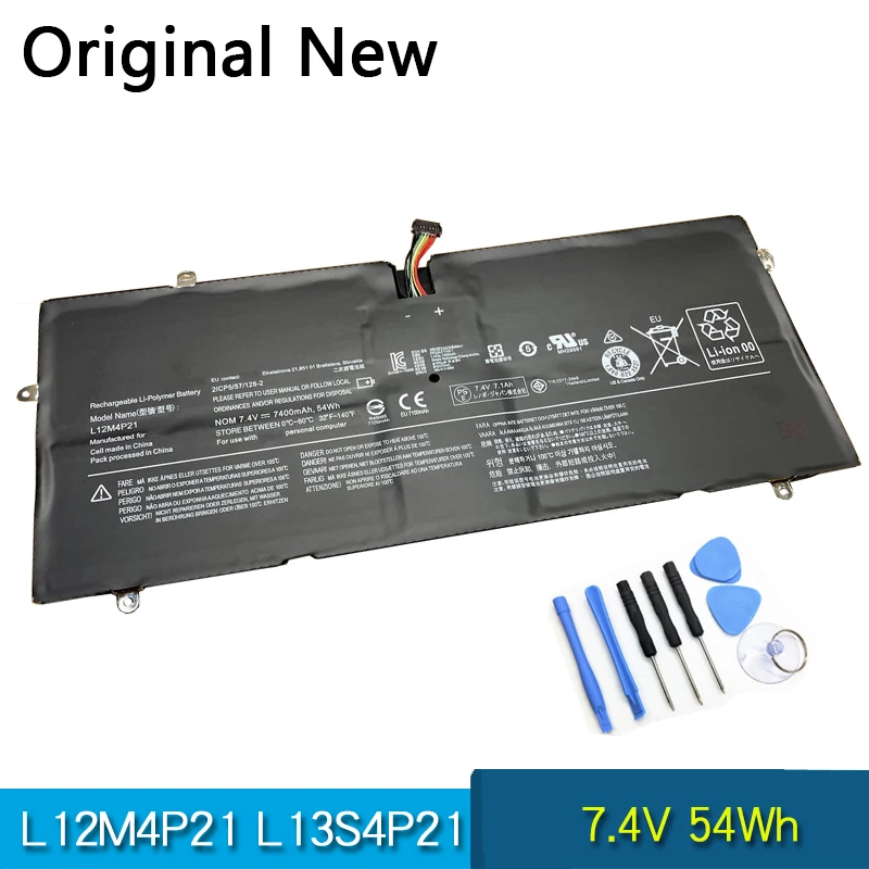 NOVA Bateria Original L12M4P21 2 L13S4P21 Para Lenovo Yoga Pro 13 "Polegada 121500156 2ICP5/57/128-2 2CP5/57/123-7.4V 54Wh 2