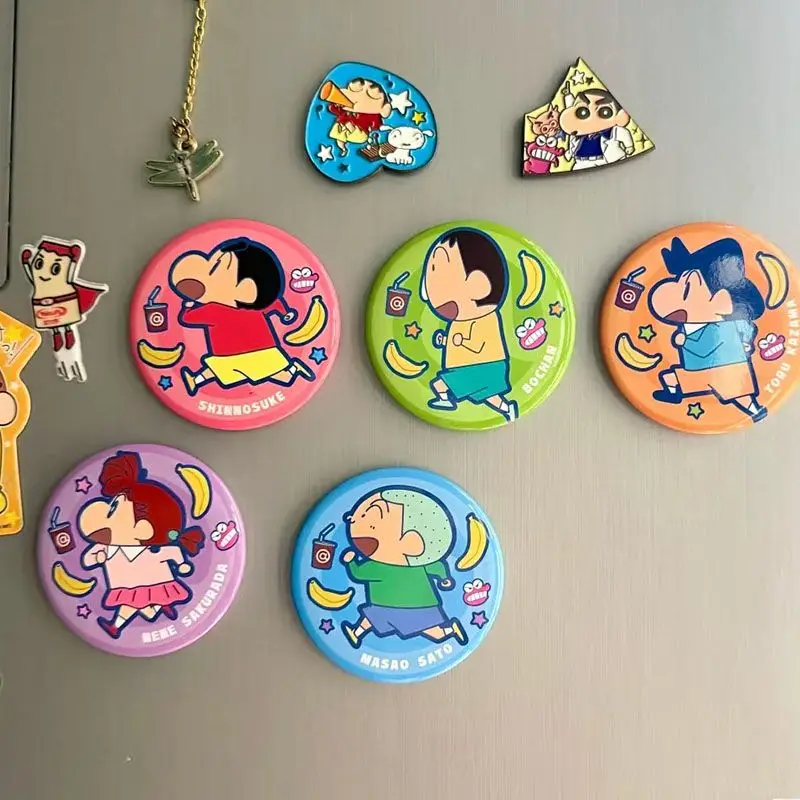 Cute Shin-chan Anime Button Pin Boochan Kazama Masao Nene Cartoon Brooch Badges for Backpack Accessories Decor Gift Fans Collect